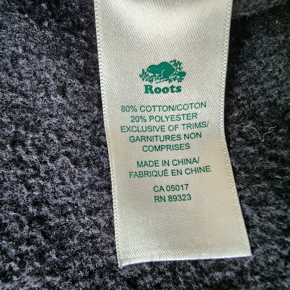 Roots Sweatshirt Dress Womens XS Black 3/4 Sleeve Cotton Blend Athletic Casual - Picture 10 of 14